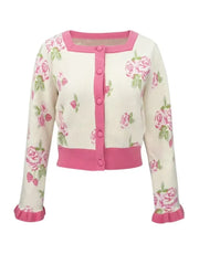 Single-breasted Embroidery Jumper