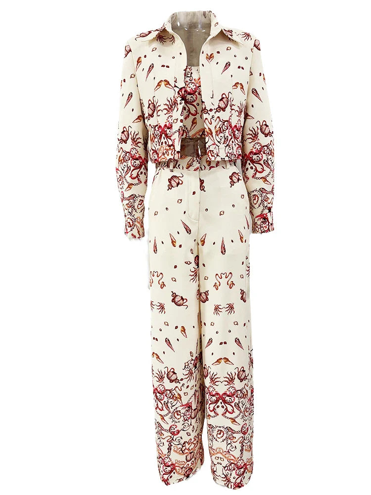 Camis Cropped 3 Piece Pantsuit