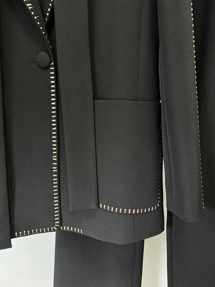 Diamond Decoration Pantsuits