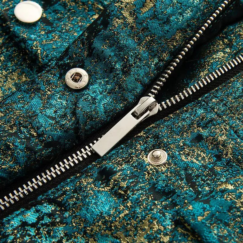 Refined Metallic Thread Texture Coat