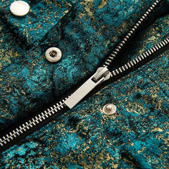 Refined Metallic Thread Texture Coat