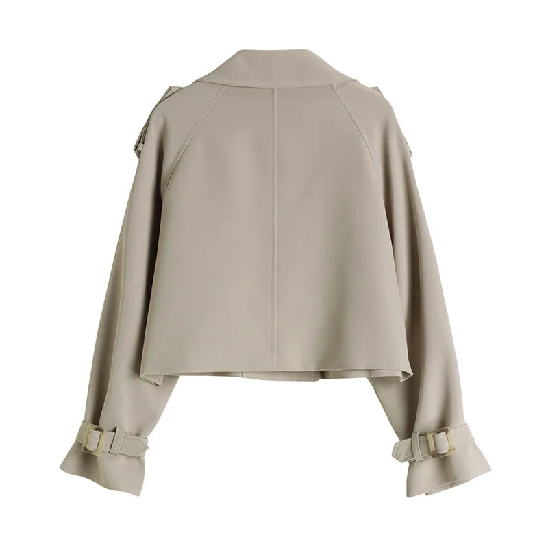 Trendy Double Breasted Tooling Coat