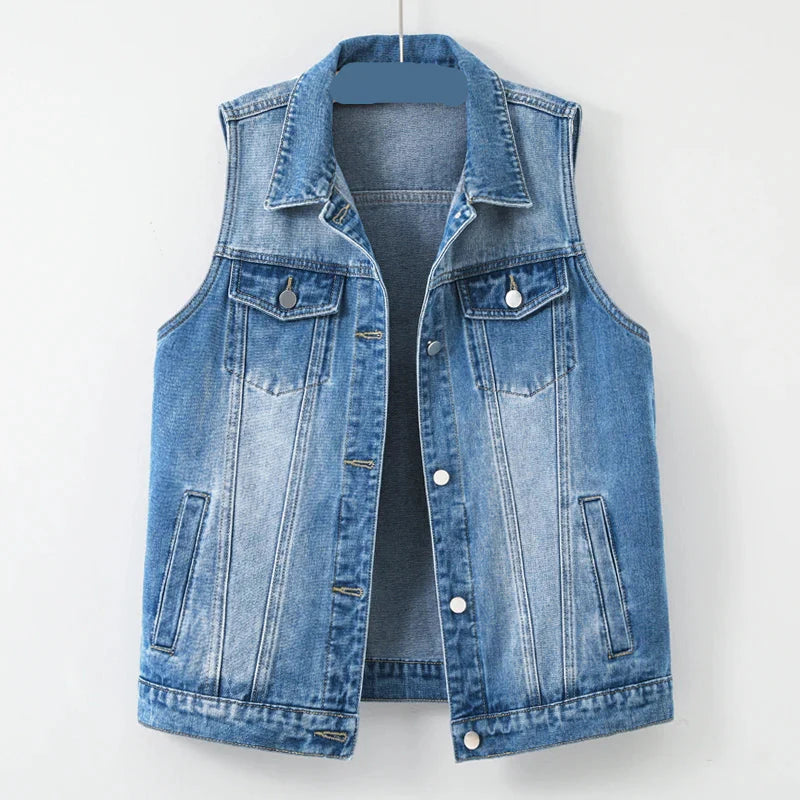 Elegant Denim Jeans Vest