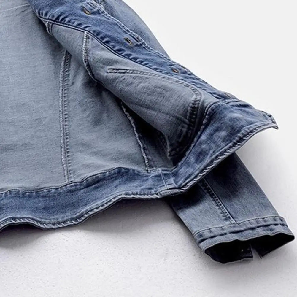 Refined Butterfly Embroidered Denim Jeans Jacket