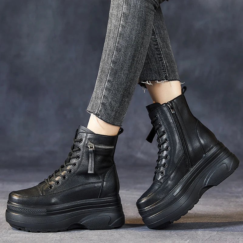 Thick Sole Short Ankle Boots