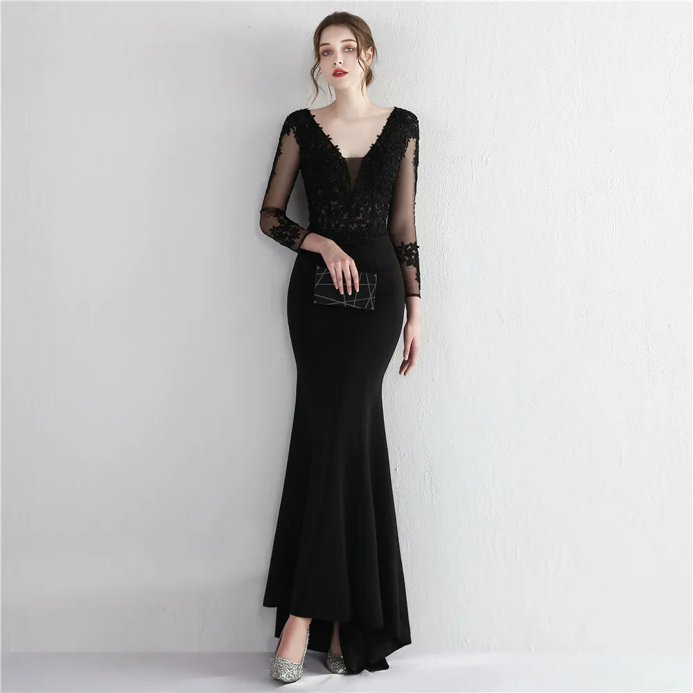 Elegant Mermaid Women's Maxi Gown