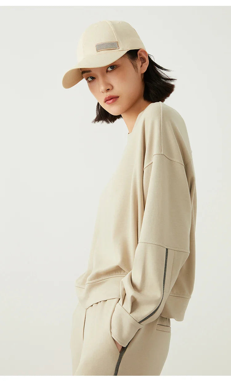 Crew Neck Wool Sweatshirt