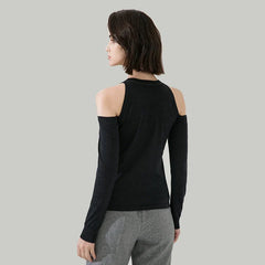 Off-shoulder Thin Top Sweater