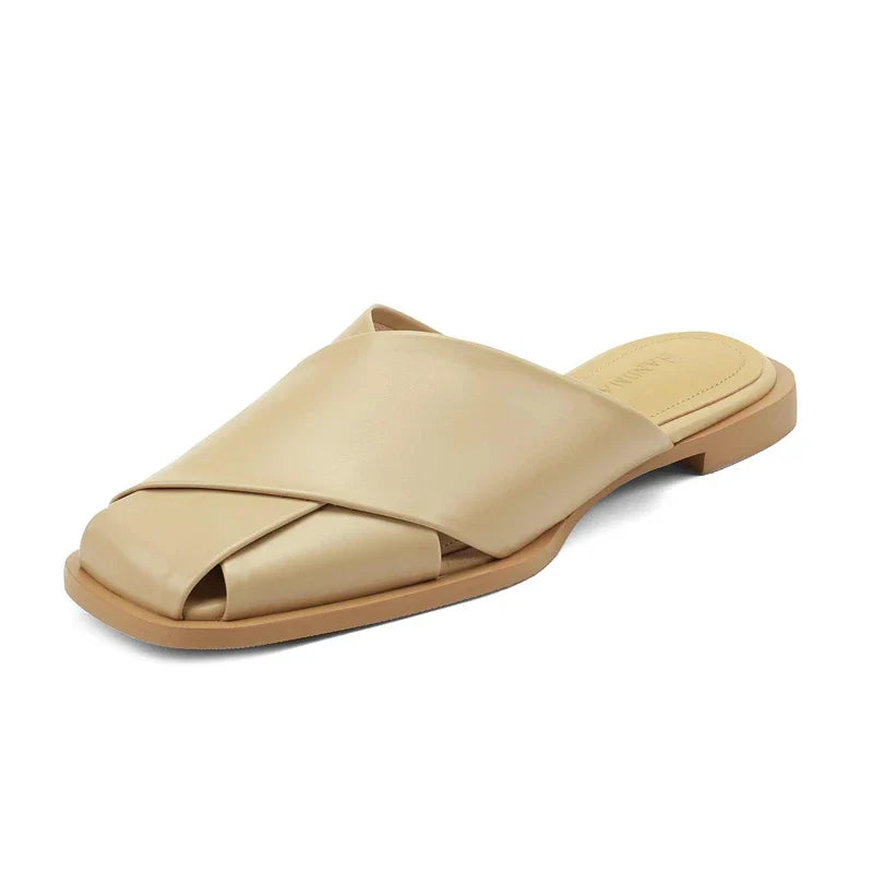 Concise Low Heel Mules