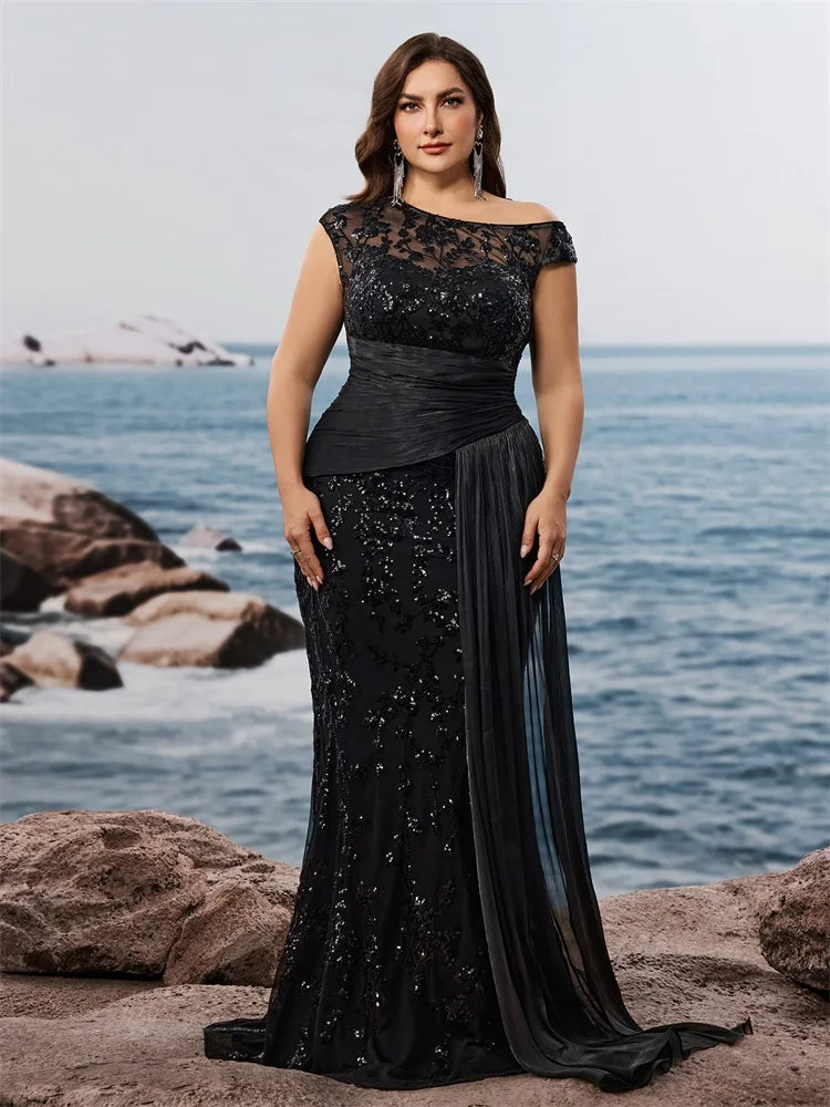 Effective Sequin Slit Cocktail Dress