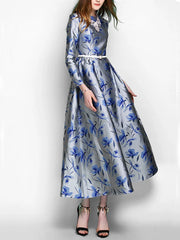Glamorous Floral Nights Evening Party Dress