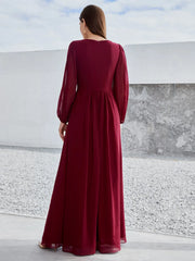 Refined Beaded Chiffon Bridesmaid Gown