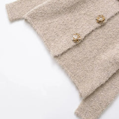 Smooth Knitted Short Cardigan
