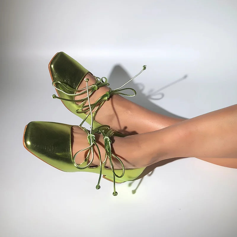 Square Toe Mary Jane Strap Shoes