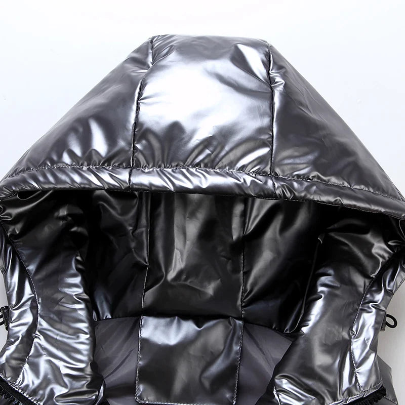 Short Hooded Cotton Padded Vest