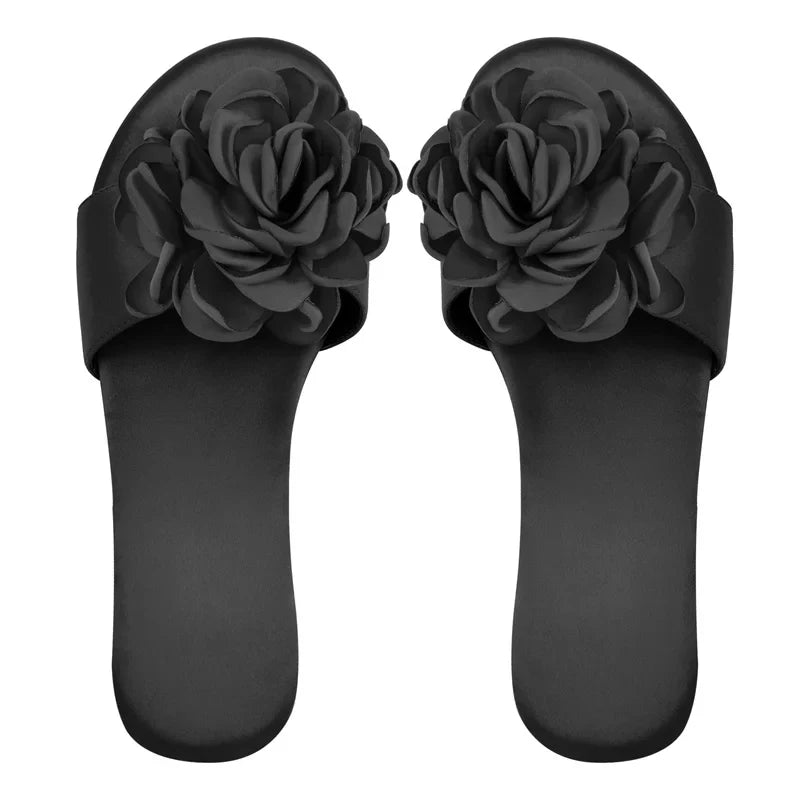 Light Luxury Flower Flat Sandals