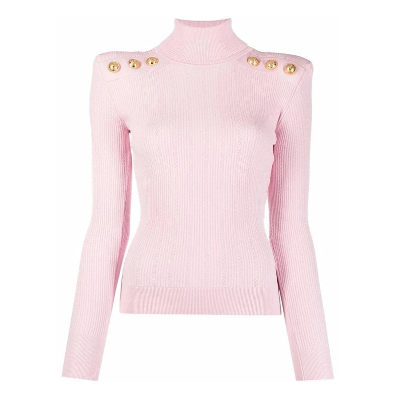 Casual Knit Turtleneck Pullover Sweater