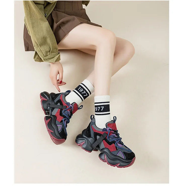 Chunky Leather Platform Boots