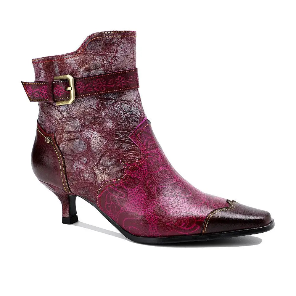 Concise Print Ankle Boots