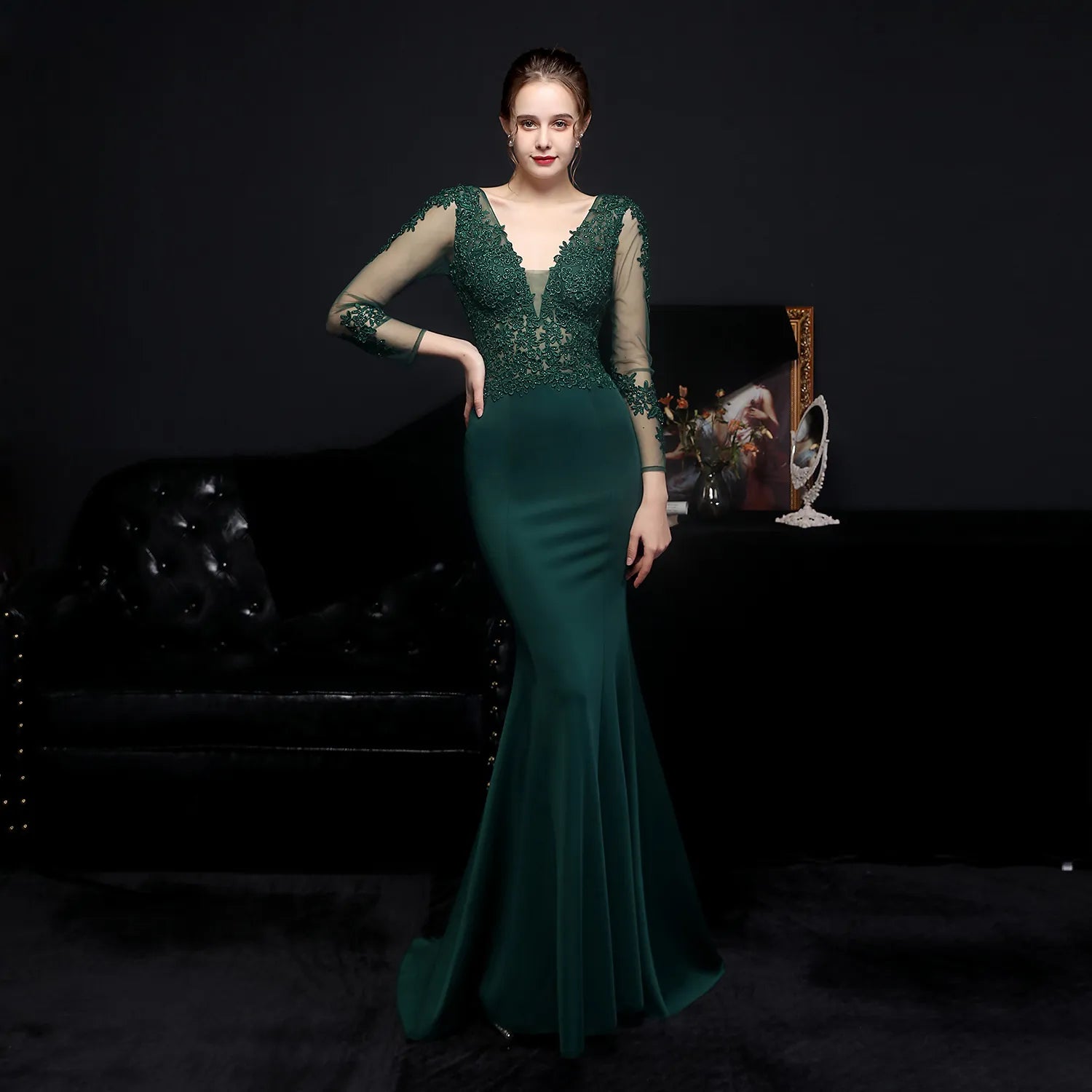 Elegant Mermaid Women's Maxi Gown