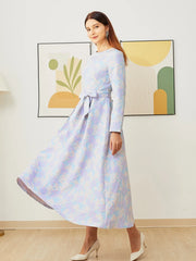 Luxurious Three-dimensional Embossed Dress