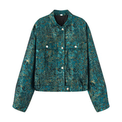 Refined Metallic Thread Texture Coat