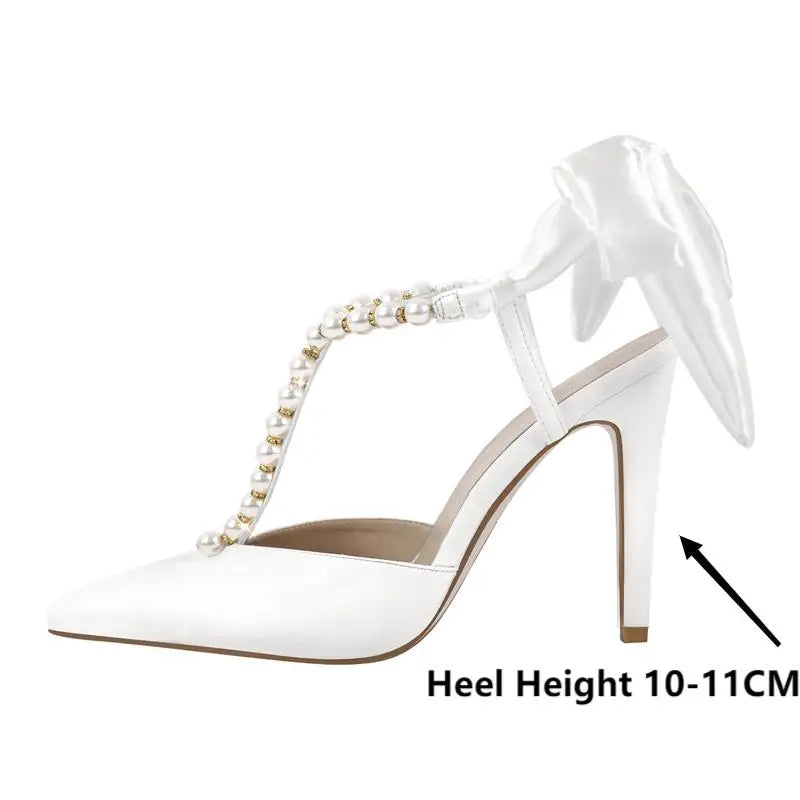 Pearl Accented Stiletto Pumps