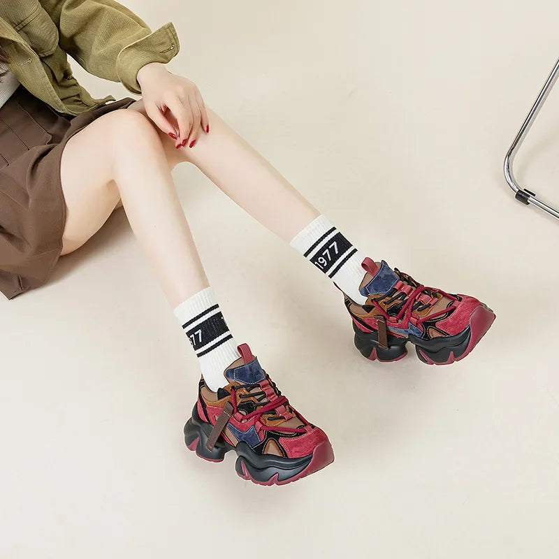 Chunky Leather Platform Boots