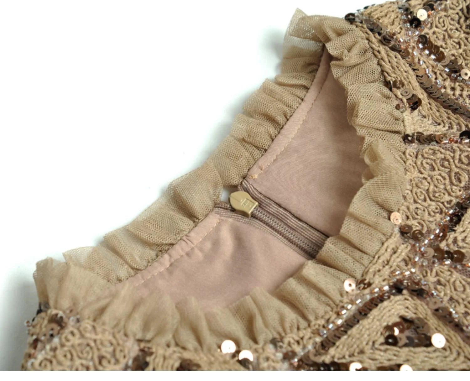 Gorgeous Round Neck Ruffle Party Dress