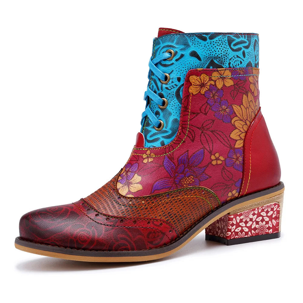 British Style Ethnic ZIP Boots