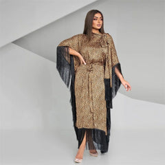 Tassel Sleeve Women's Belted Kaftan
