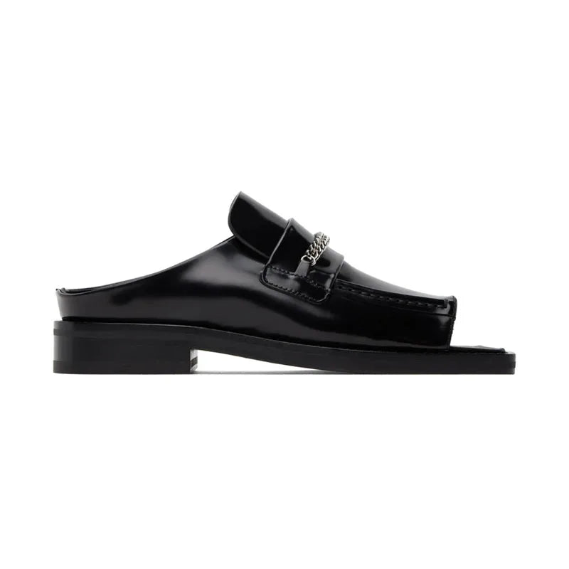 Square Head Open Toe Women's Half Slippers