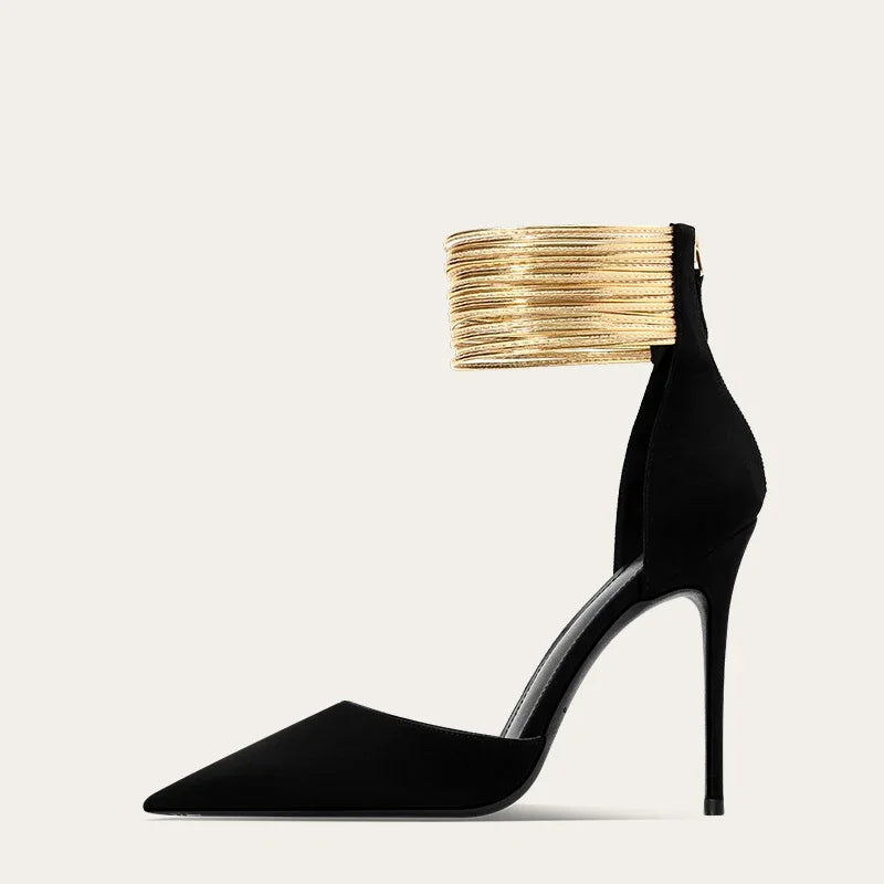 Sophisticated Pointed Zippered High Heels