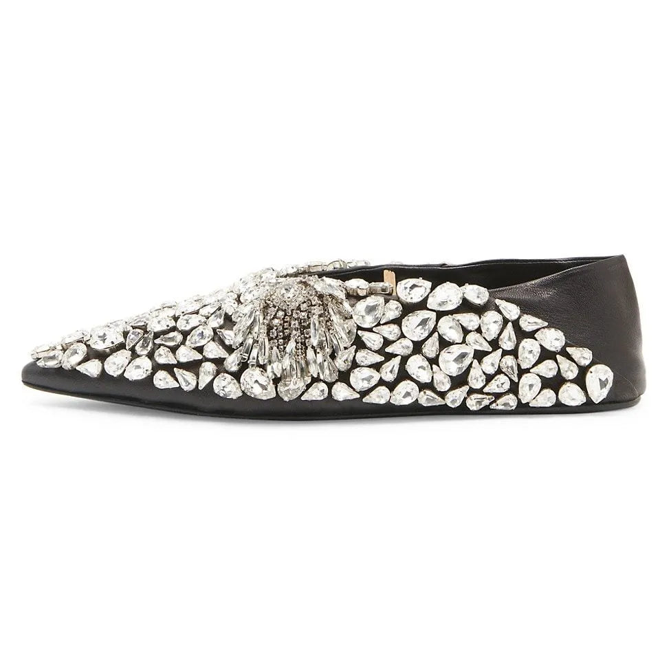 British Rhinestone Women Flats Shoes