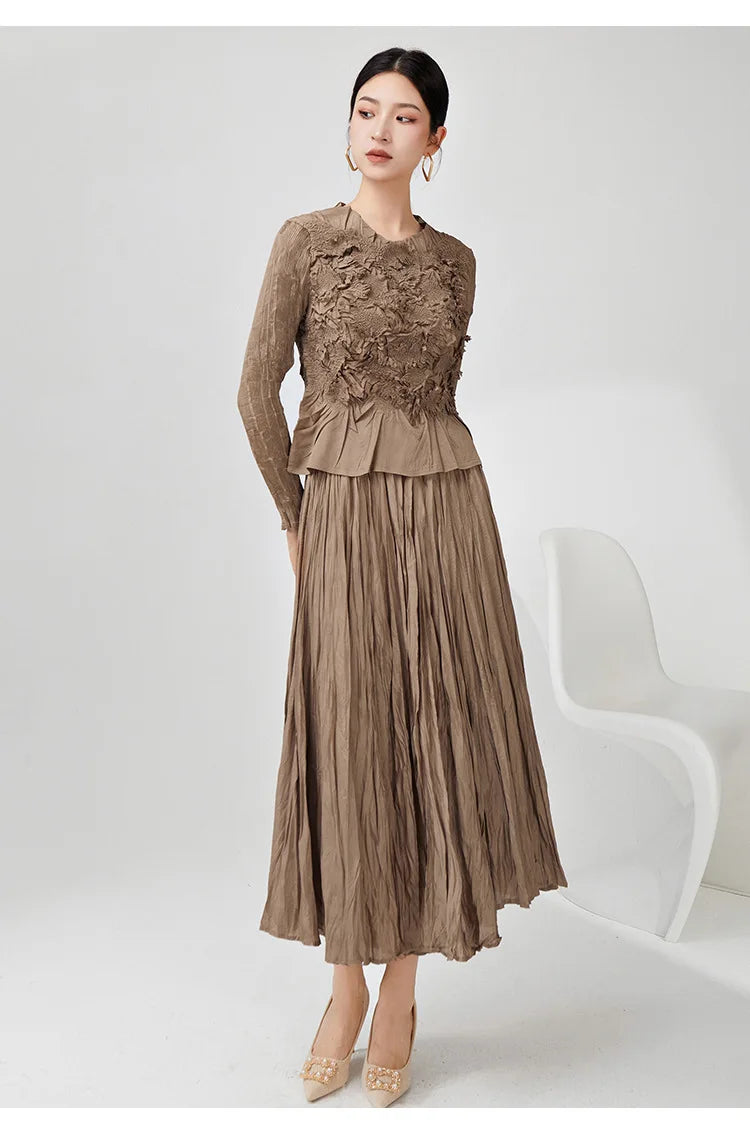 A-Line Pleated Formal Dress