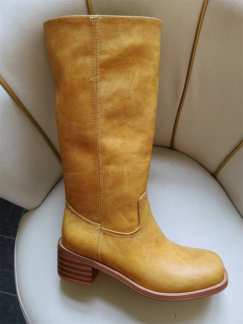 Fashion Pull-On Wide Calf Boots