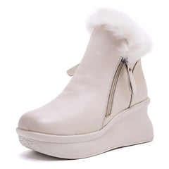 Double Zipper Platform Boots