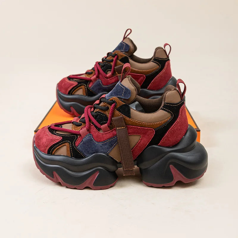 Chunky Leather Platform Boots