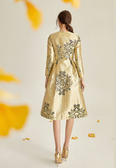 Luxury Covered Button Trench Overcoat