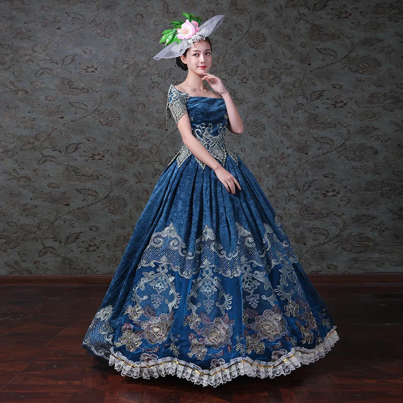 Exquisite Medieval Court Evening Dress