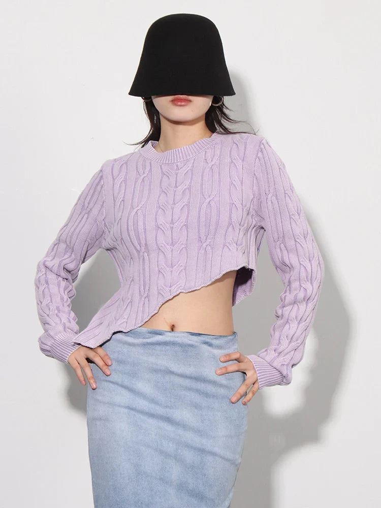 Signature Knit Asymmetrical Sweater