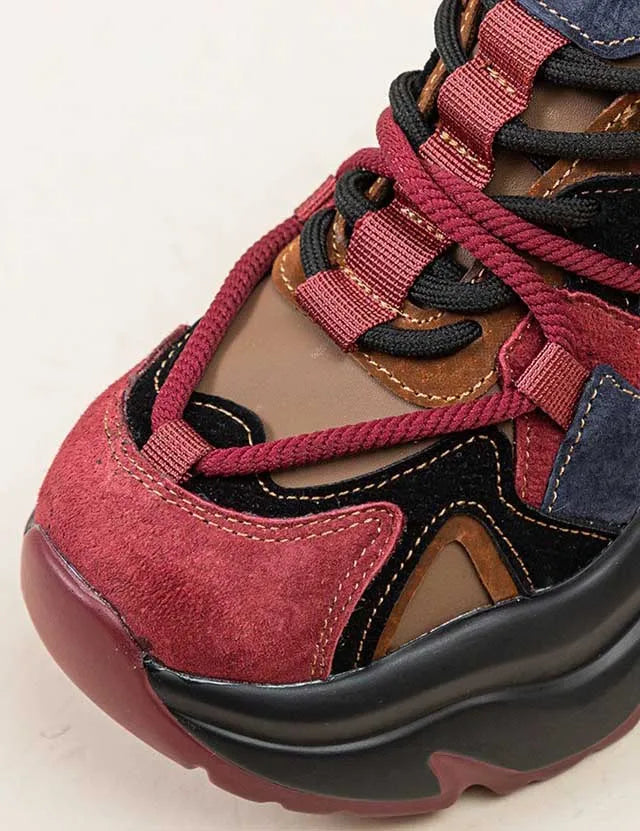 Chunky Leather Platform Boots