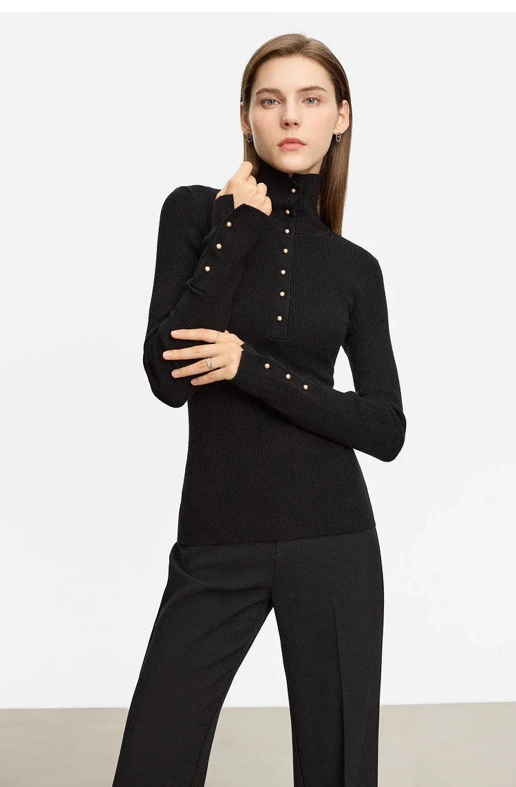 Open Sleeve Women's Turtleneck Sweaters