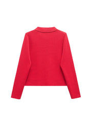 Elegant Lapel Knitted Warm Cardigan
