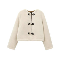Classy Front Toggle Fur Coat