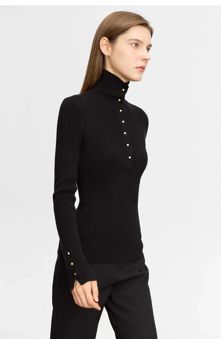 Open Sleeve Women's Turtleneck Sweaters