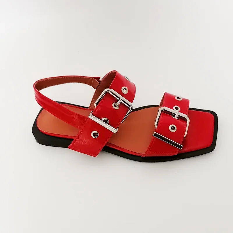 Square Toe Slingback Flats Shoes