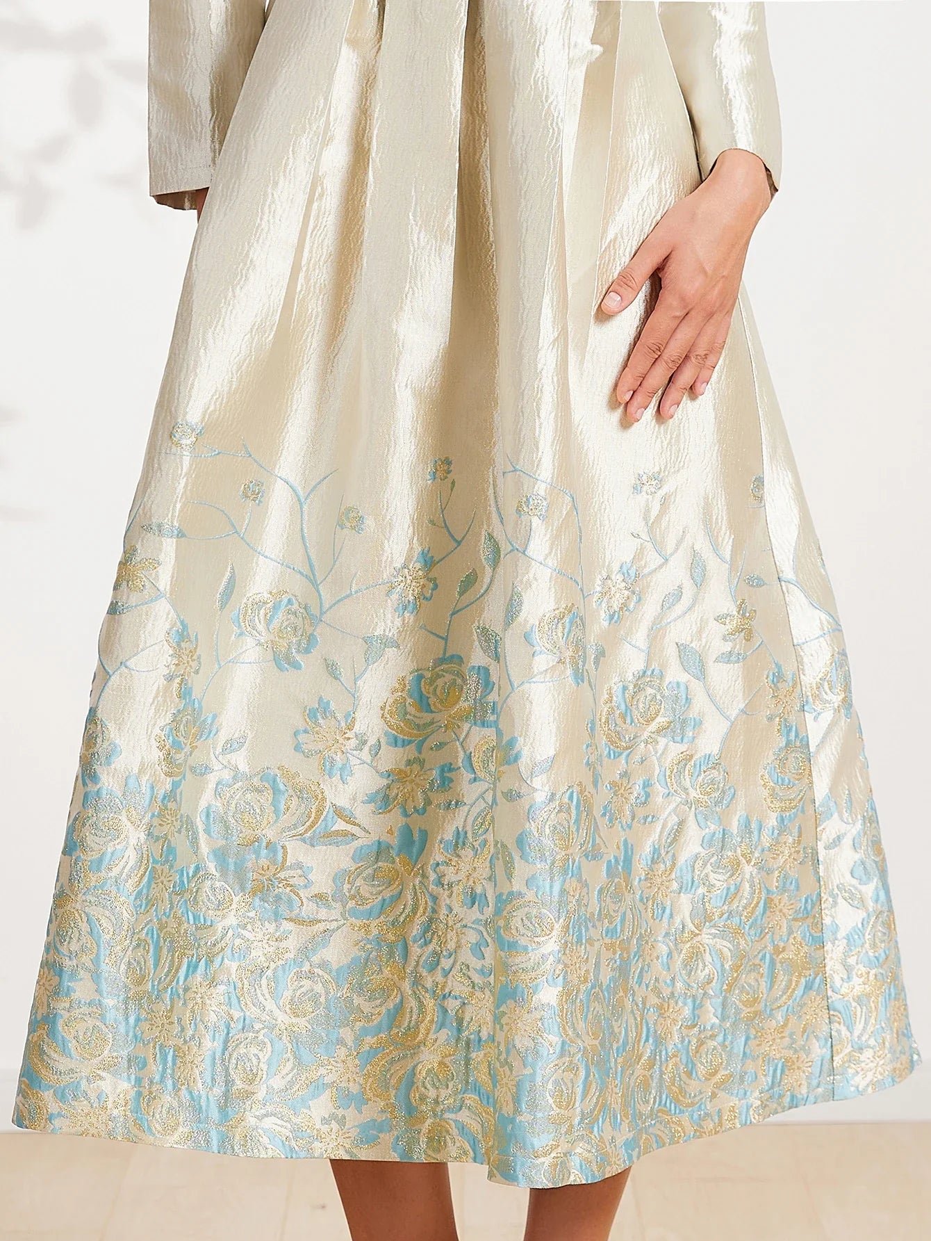 Sophisticated Embroidery Floral Maxi Dress