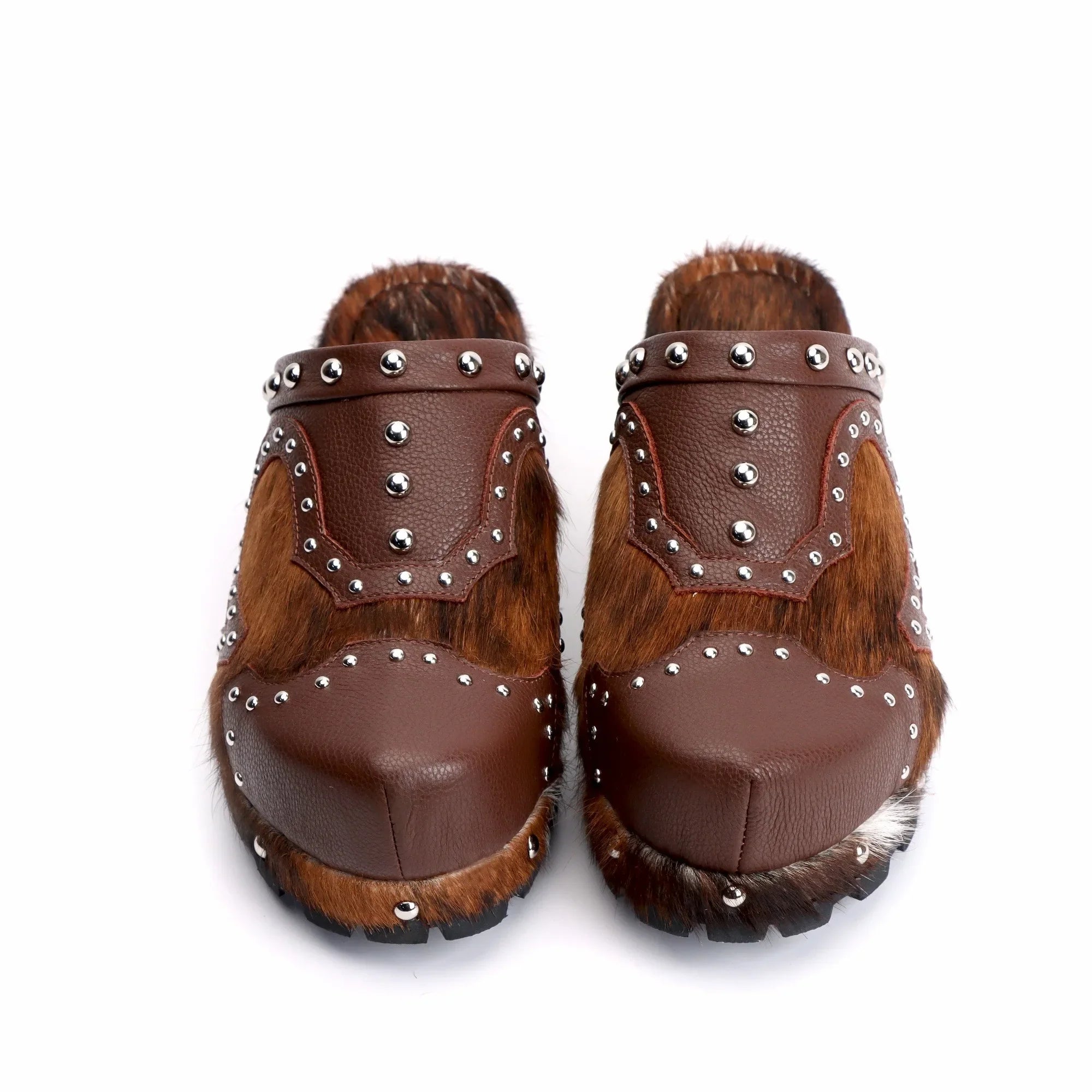 Luxury Handmade Fur Clogs Women's Slippers