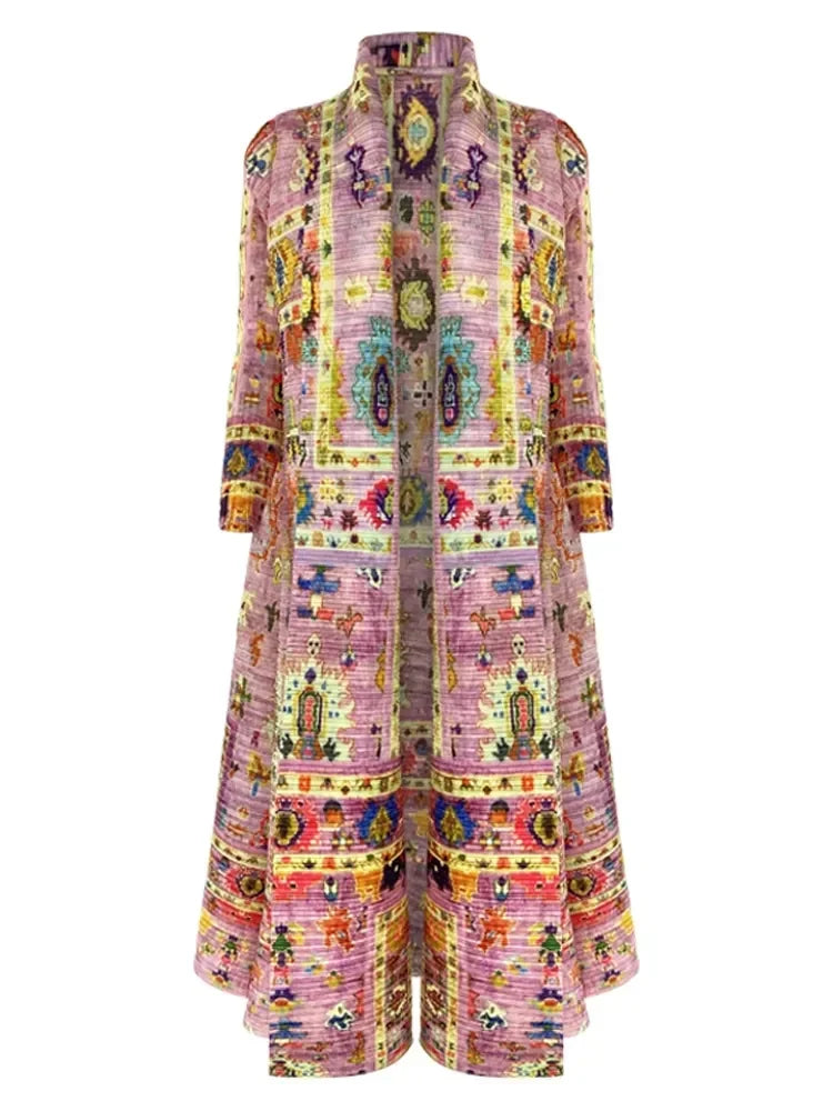 Foldable Collar Women's Trench Coat